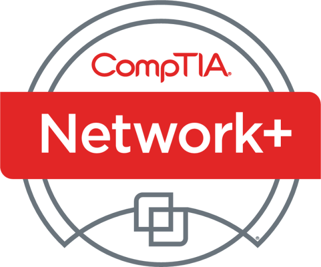 CompTIA A+ circle with red banner